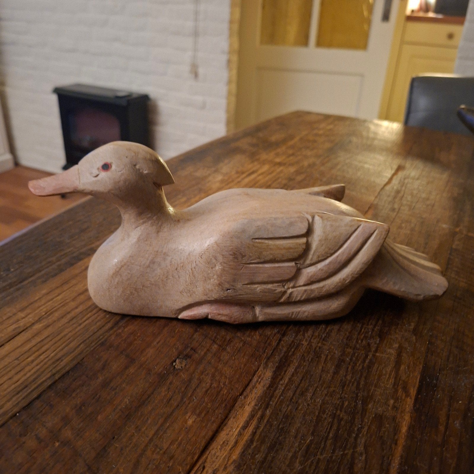 Houten Eend 30 cm groot, Antiek en Kunst, Ophalen of Verzenden
