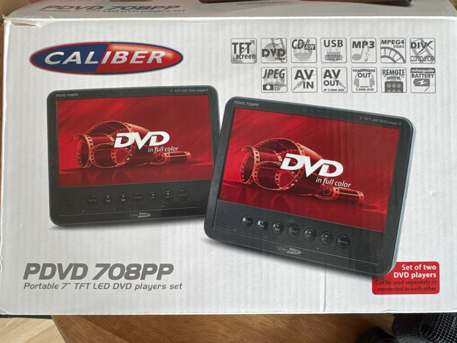 Caliber PDVD 708PP Draagbare DVD Spelers en houders, Gebruikt, Draagbaar, Ophalen, Overige merken