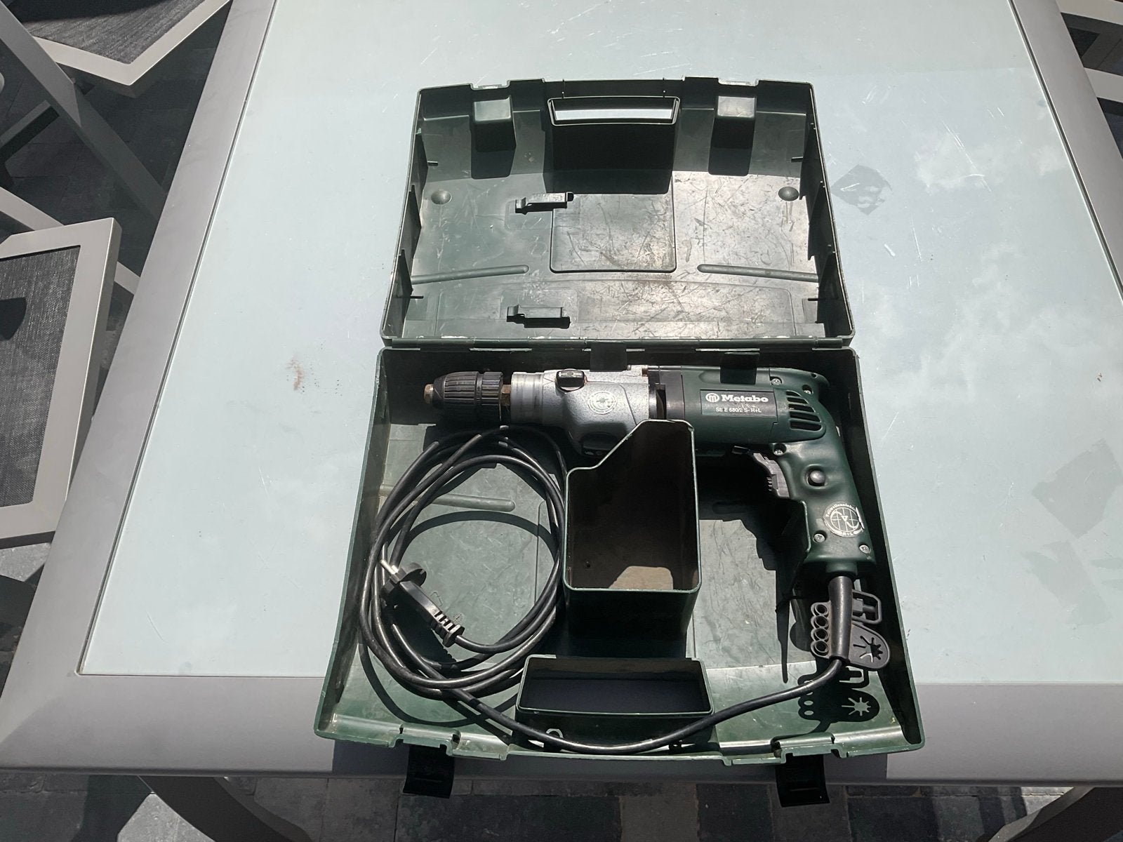Metabo Boormachine SBE 680/2 S-R+L in koffer, Boormachine, Ophalen of Verzenden, Klopboormechanisme, Gebruikt