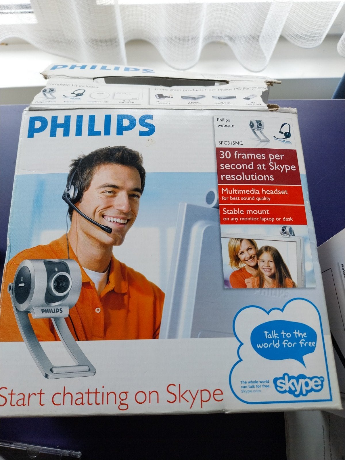 Philips SPC315NC Webcam met headset en microfoon, Computers en Software, Ophalen, Philips, Gebruikt, Windows