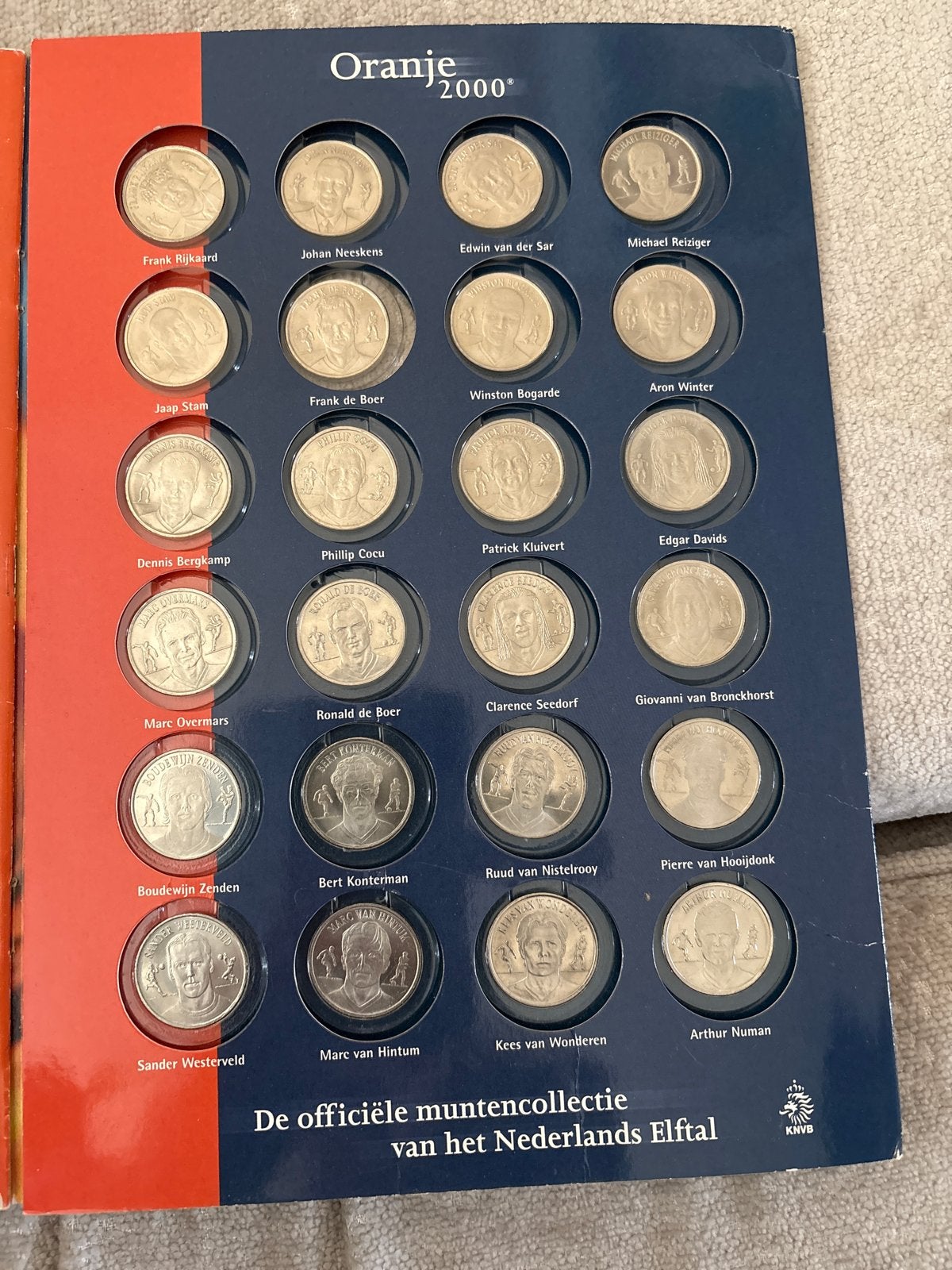 Oranje 2000 Muntenboek - voetbal Nederlands Elftal Collectie, Ophalen of Verzenden, Koningin Beatrix, Overige waardes, Setje