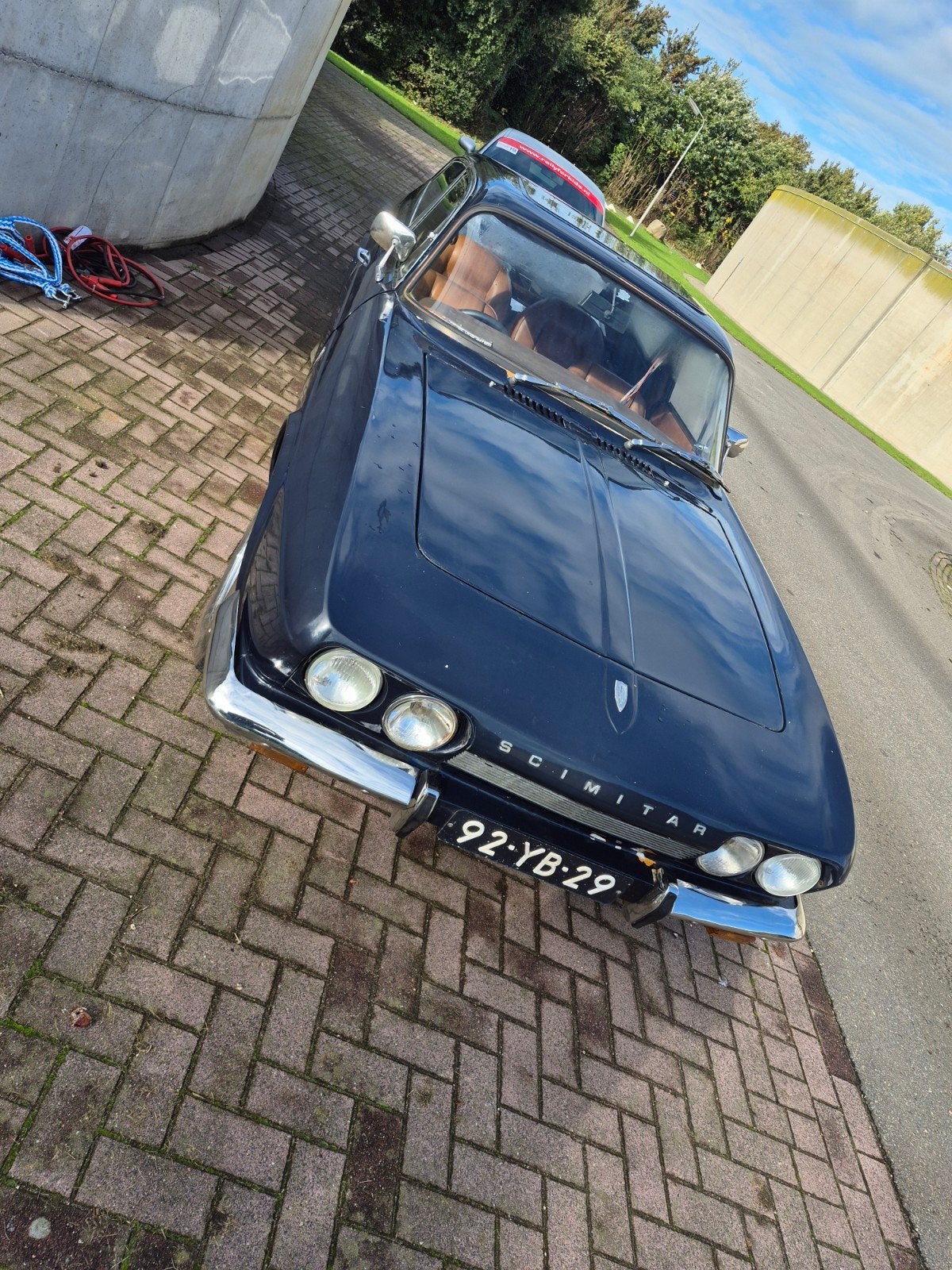 Reliant Scimitar 3.0 GTE Overdrive 1973 Blauw, 135 pk, 2994 cc, Blauw, Leder
