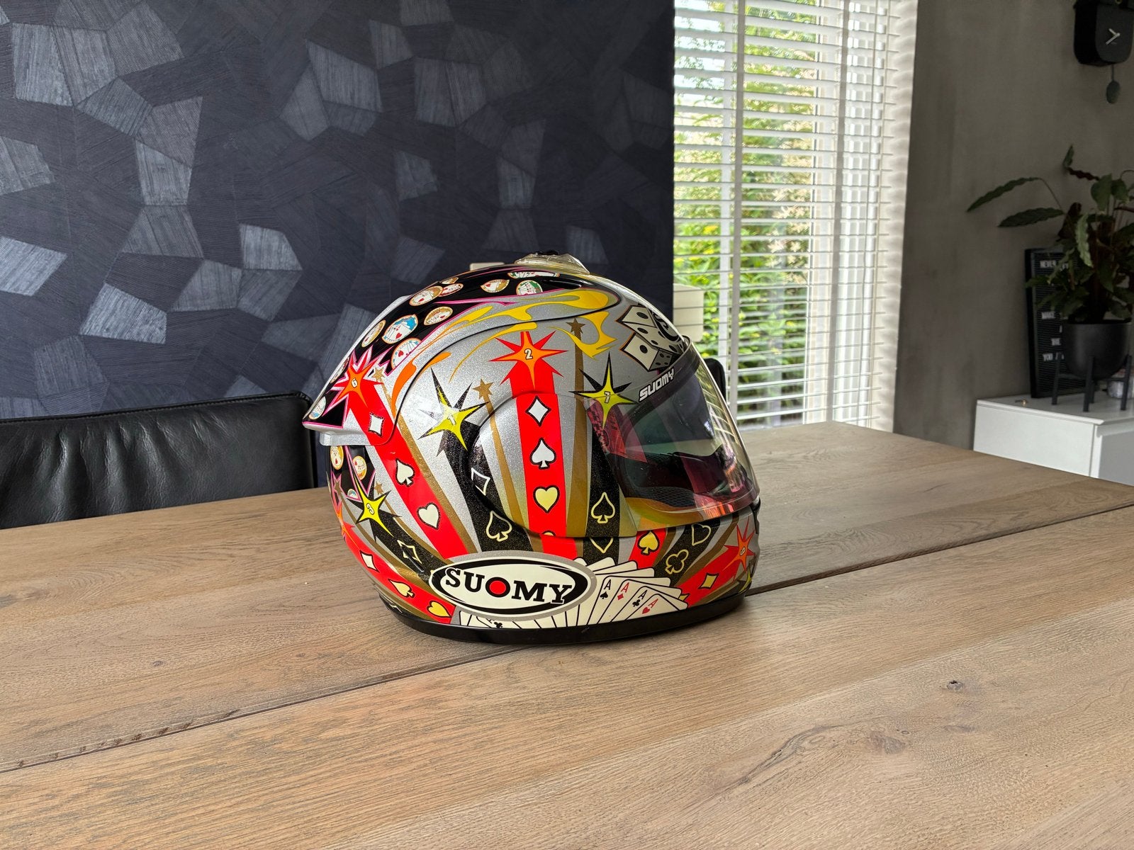 Suomy gambler Integraalhelm - Maat M (57/58) - Uniek Design, Motoren, Kleding | Motorhelmen, M, Heren, Integraalhelm, Tweedehands