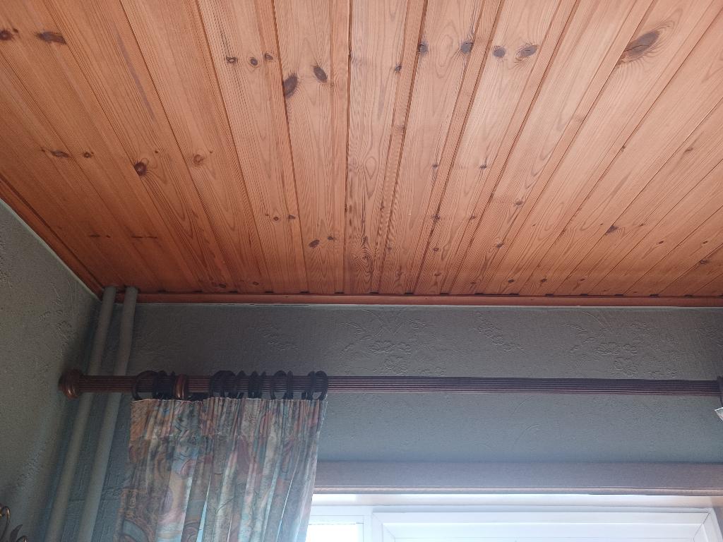 Houten gordijnroede (175 cm) inclusief houten ringen, Verzenden