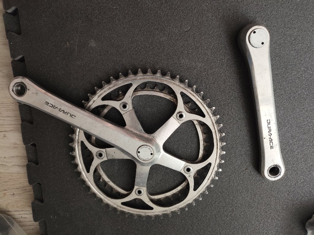Shimano 7402 Crankset, Gebruikt, Aluminium, Shimano, Ophalen