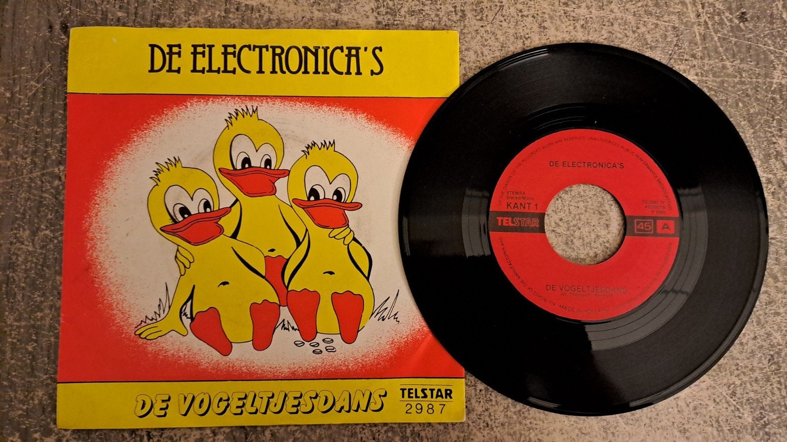 De electronica's  - de vogeltjesdans, Cd's en Dvd's, Vinyl Singles, Gebruikt, 7 inch, Nederlandstalig, Fotohoes