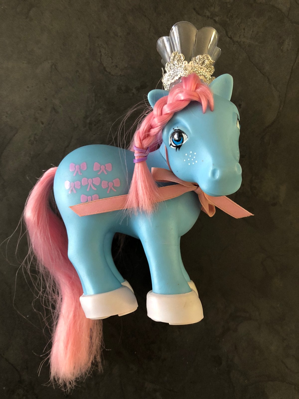 My little pony blauw 1983 roze strikjes&roze manen/staart., Kinderen en Baby's, Speelgoed | My Little Pony, Ophalen, Gebruikt