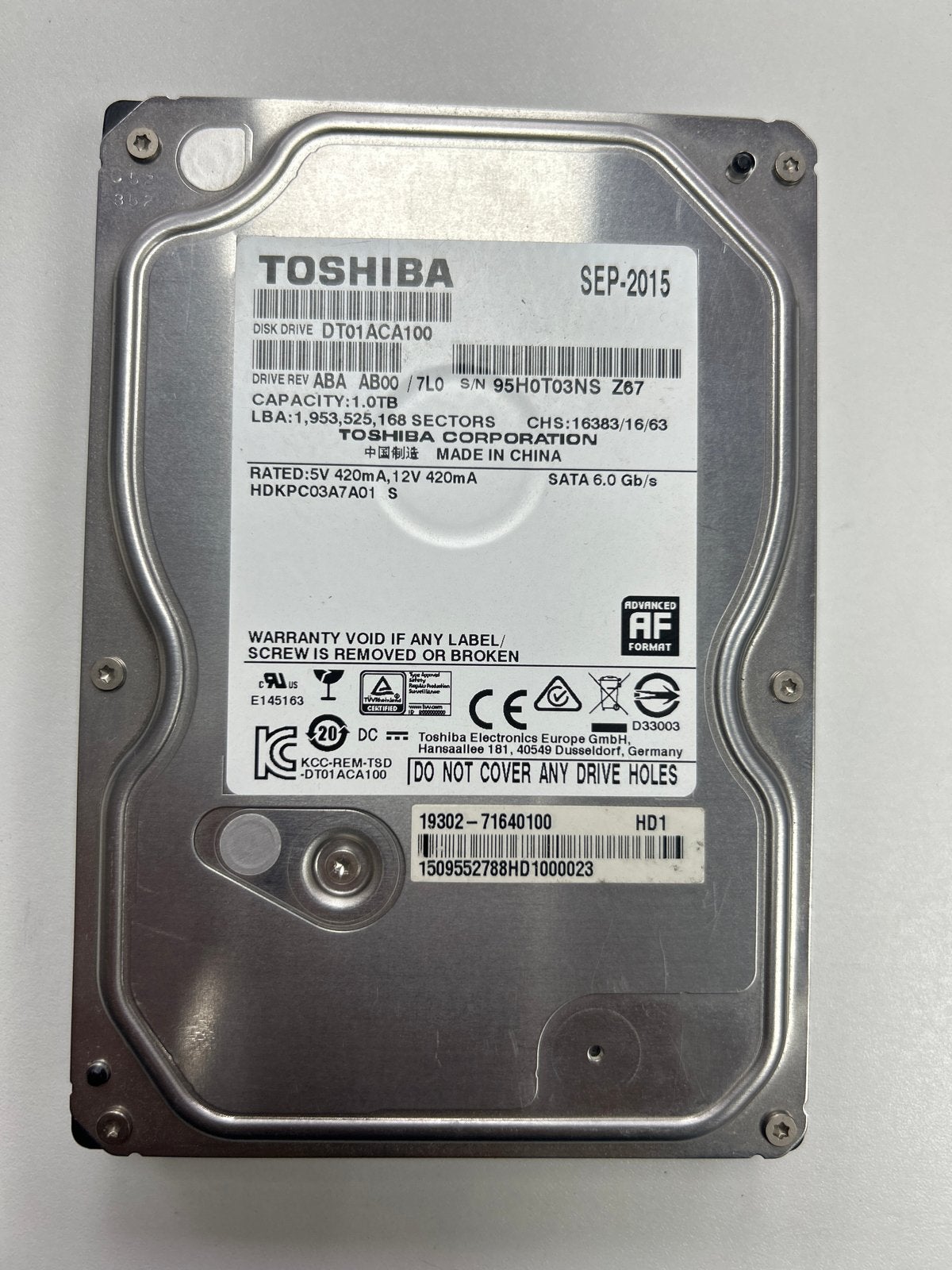 Toshiba DT01ACA100 1TB HDD - SATA 6.0 Gb/s, Computers en Software, Harde schijven, Intern, Gebruikt, Server, Ophalen of Verzenden