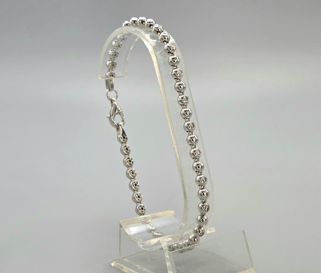 Zilver tennisarmband met zirkonia's. 2026/303., ., Nieuw, Ophalen of Verzenden, .