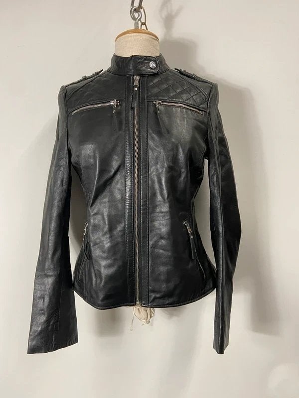 Arma | Zwart, leren jack, Maat 38/40 (M), Zwart, Arma, Ophalen of Verzenden