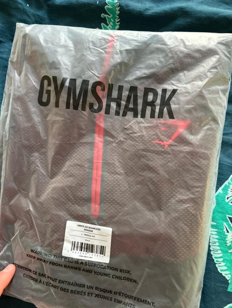 Gymshark Onyx V5 Rode Hoodie, size L, Kleding | Heren, Overige Herenkleding, Ophalen of Verzenden, Nieuw
