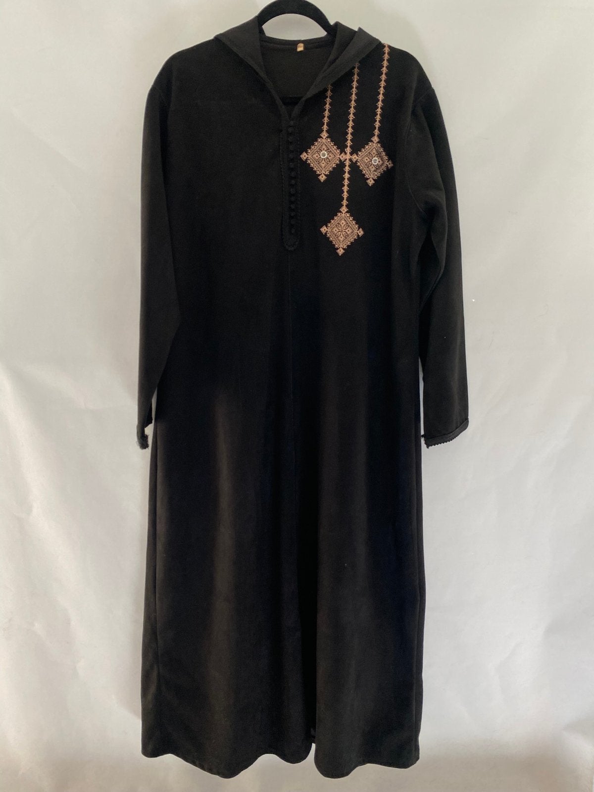 Marokkaanse Kaftan / Lange Jurk Zwart XXL, Zwart, Maat 46/48 (XL) of groter, Ophalen of Verzenden, Zo goed als nieuw