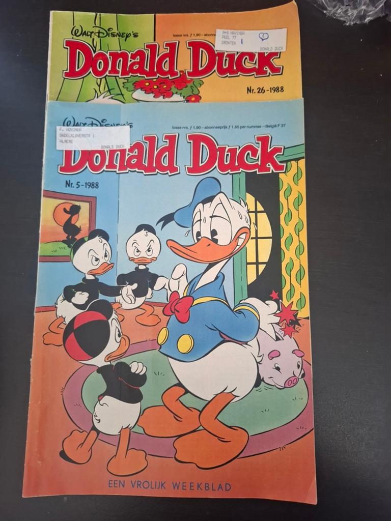 Donald Duck Weekblad - 2 uit 1988, Boeken, Meerdere stripboeken, Ophalen of Verzenden, Gelezen, Walt Disney
