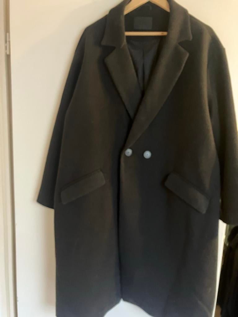 Zwarte oversized jas mt50, Kleding | Heren, Ophalen of Verzenden, Zo goed als nieuw, Zwart
