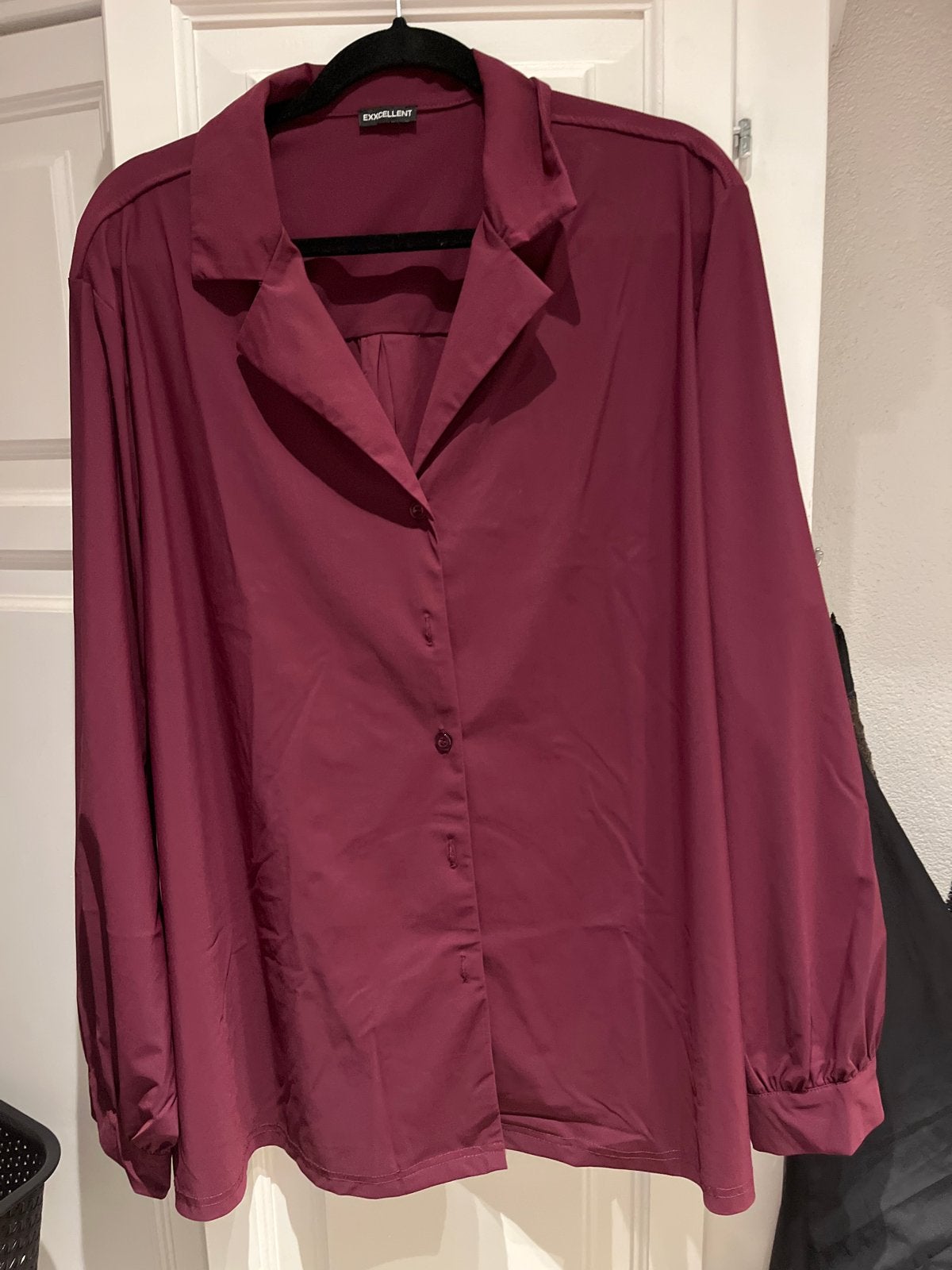 Exxcellent Bordeaux Rode Blouse Maat 54, Kleding | Dames, Ophalen of Verzenden, Zo goed als nieuw, Maat 46/48 (XL) of groter, Rood