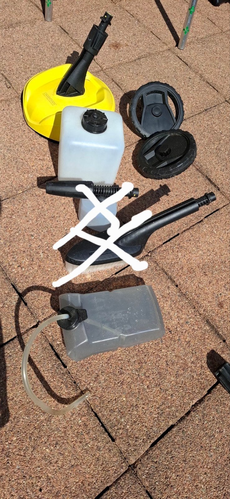 Karcher div. acc-spuitpistool+slang,terrasborstel etc, Tuin en Terras, Hogedrukreinigers, Ophalen of Verzenden, Gebruikt, Elektrisch