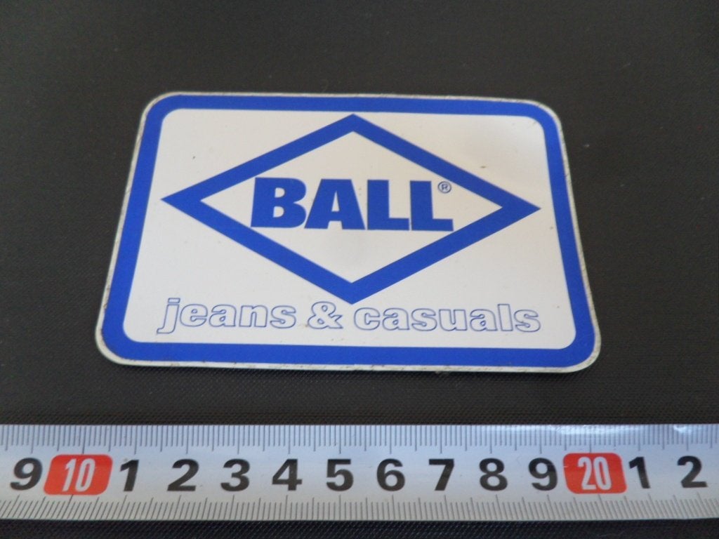 sticker logo BALL jeans & casuals blauw, Ophalen, Zo goed als nieuw