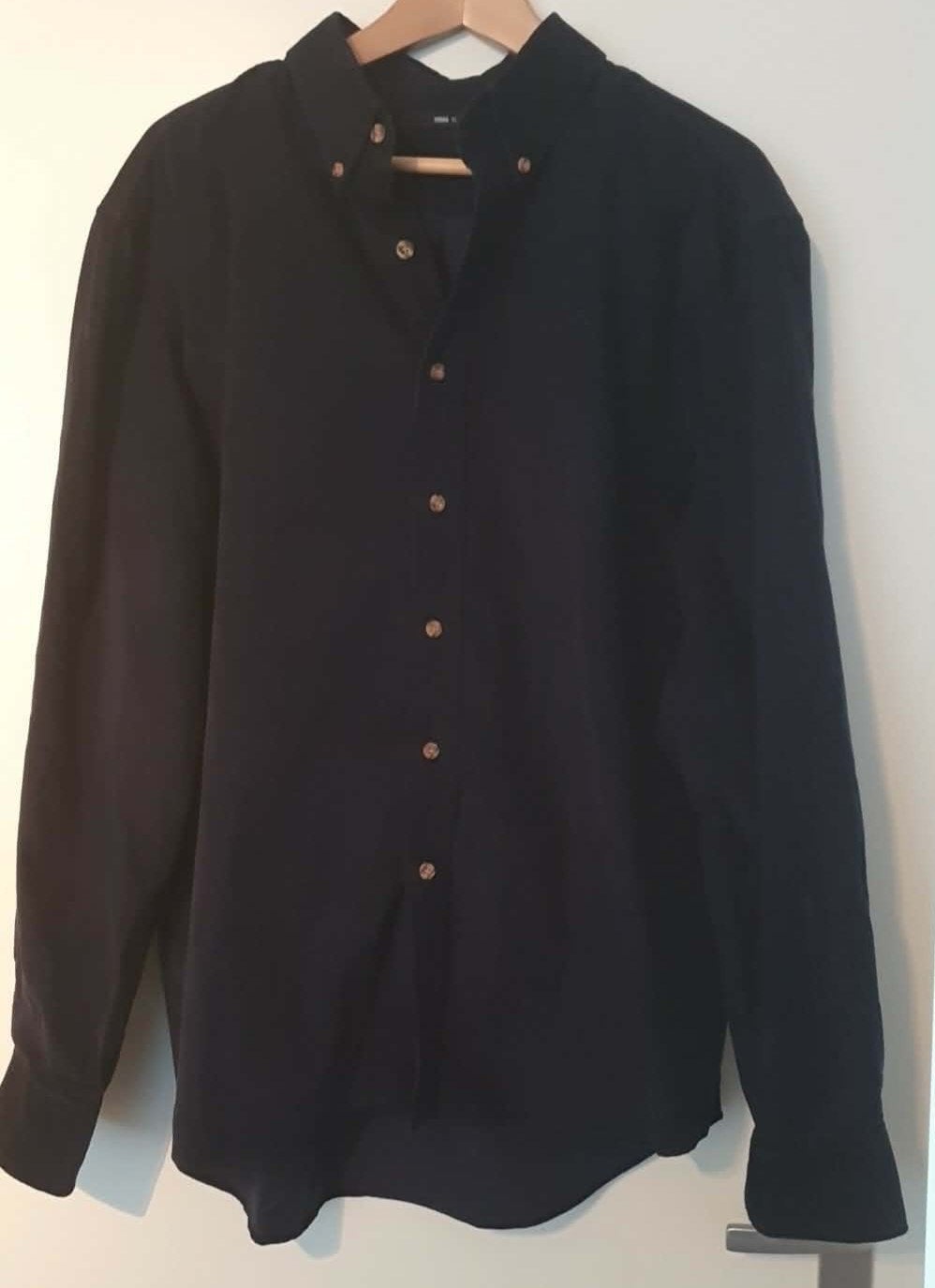 Mooi donker blouw overhemd. Maat XL., Ophalen of Verzenden