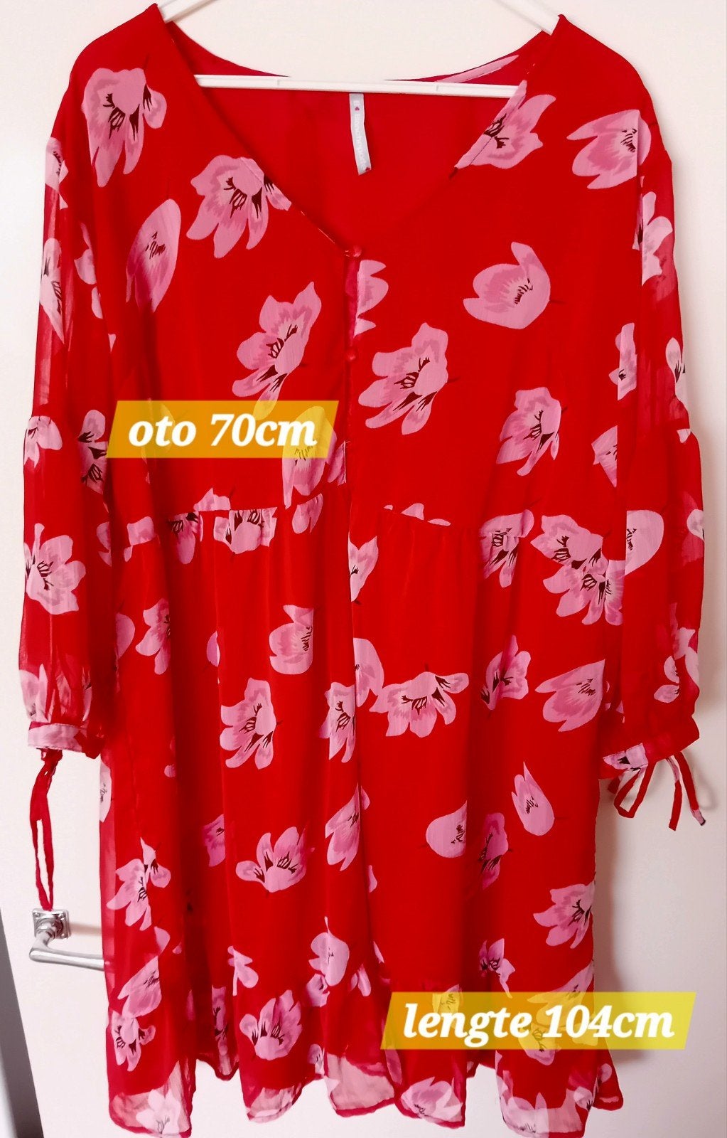 Mooie luchtige en soepel vallende tuniek / korte jurk 54, Kleding | Dames, Blouse of Tuniek, Ophalen of Verzenden, Zo goed als nieuw