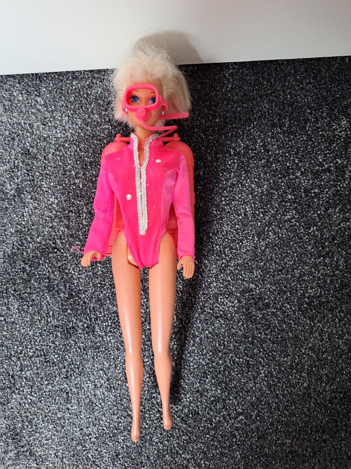 Vintage Duik Barbie met Roze Duikpak en Accessoires, Ophalen of Verzenden, Gebruikt, Barbie