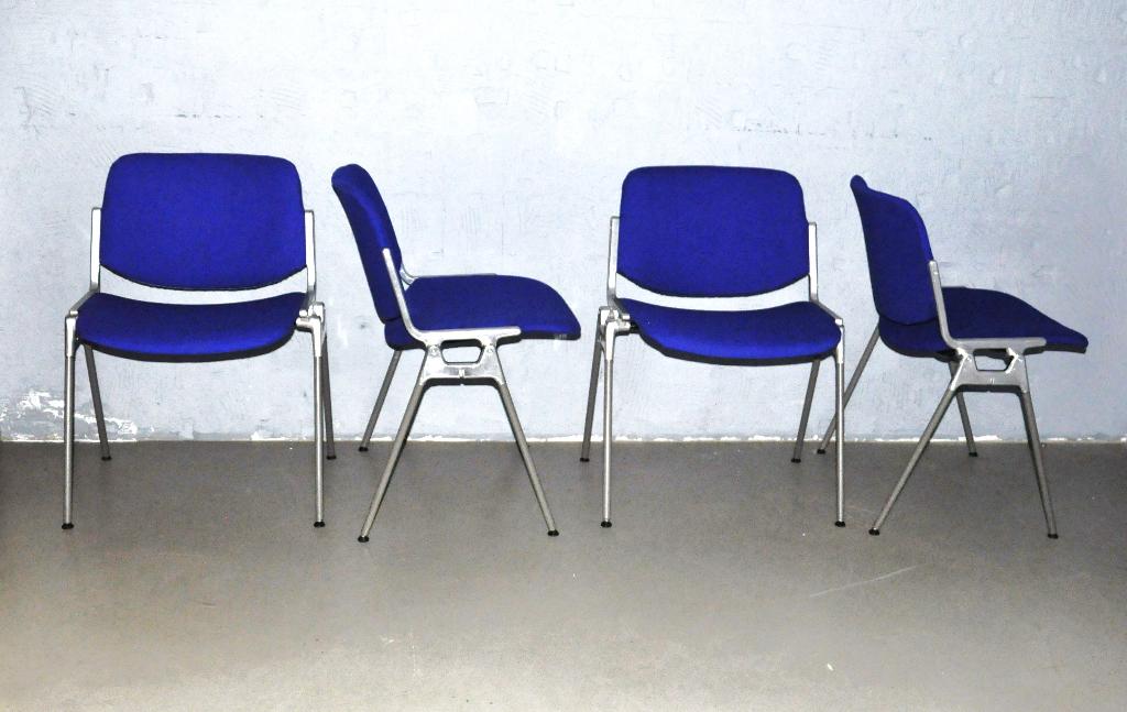 Vintage Castelli stoelen, Ophalen, Blauw, Gebruikt, Vintage design