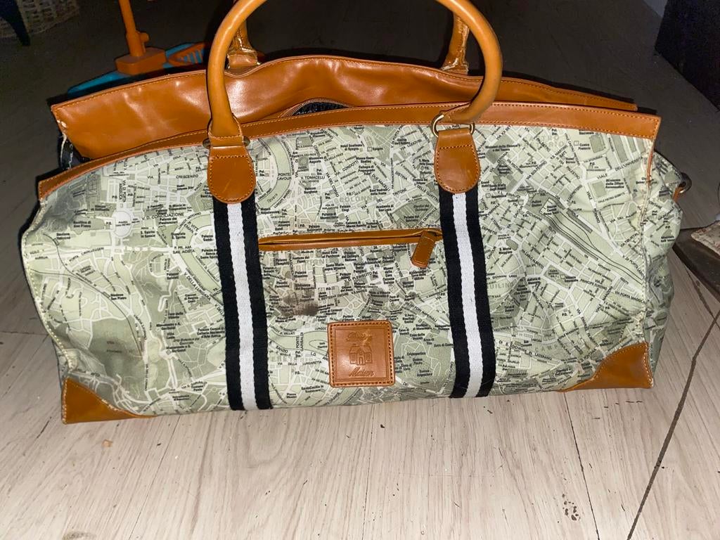 Riviera Maison Roma Tas Groot - met klein vlekje, 30 cm of meer, Gebruikt, Beige, Ophalen of Verzenden