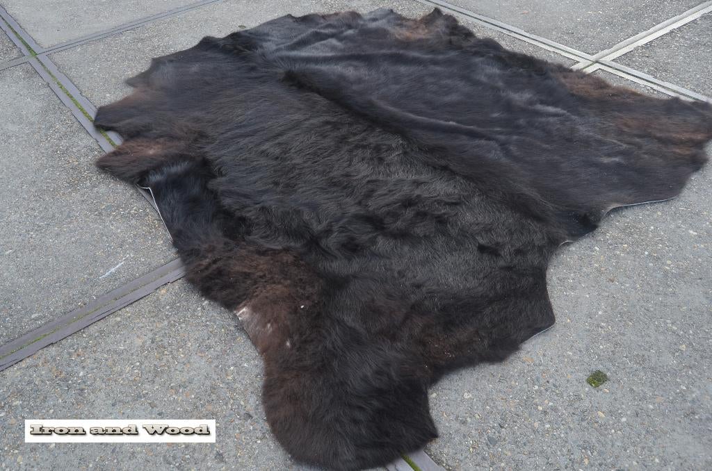 Vloerkleed - koeienhuid van een Black Angus 210 x 200, Ophalen, Zwart, 200 cm of meer, Overige vormen