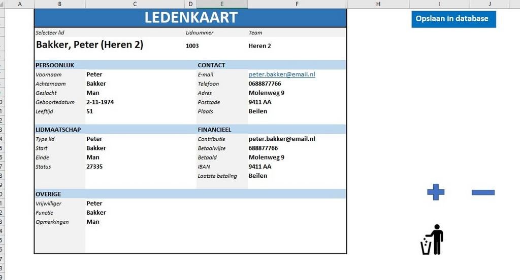 Ledenadministratie Software, Ophalen