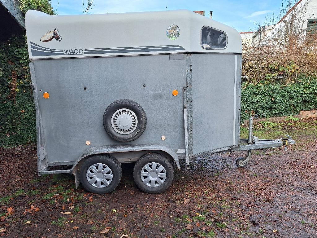 Waco 2-paards trailer, veel nieuwe onderdelen, Ophalen, Gebruikt, Overige materialen, 2-paards trailer