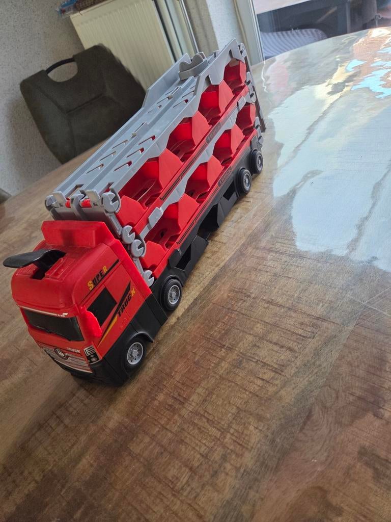 Speelgoed Vrachtwagen met Uitschuifbare Ladder, Ophalen of Verzenden, Zo goed als nieuw, Jongen of Meisje