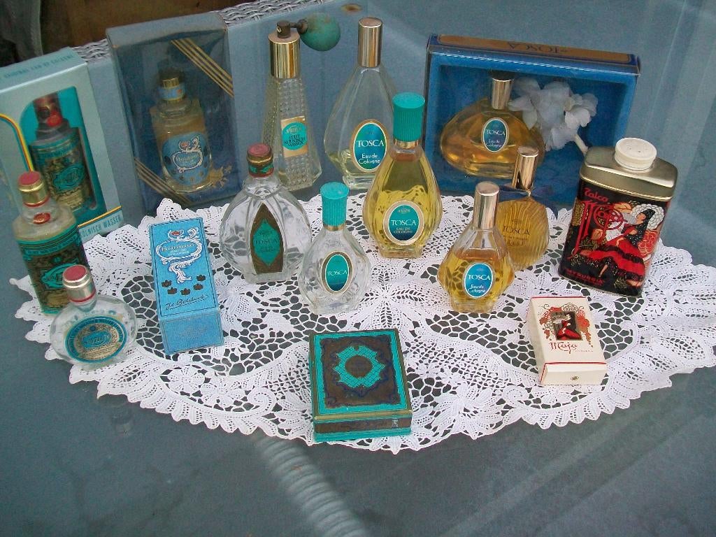 verzamelen 16 items tosca boldoot talco maja, Verzamelen, Parfumverzamelingen, Ophalen of Verzenden, Zo goed als nieuw, Miniatuur