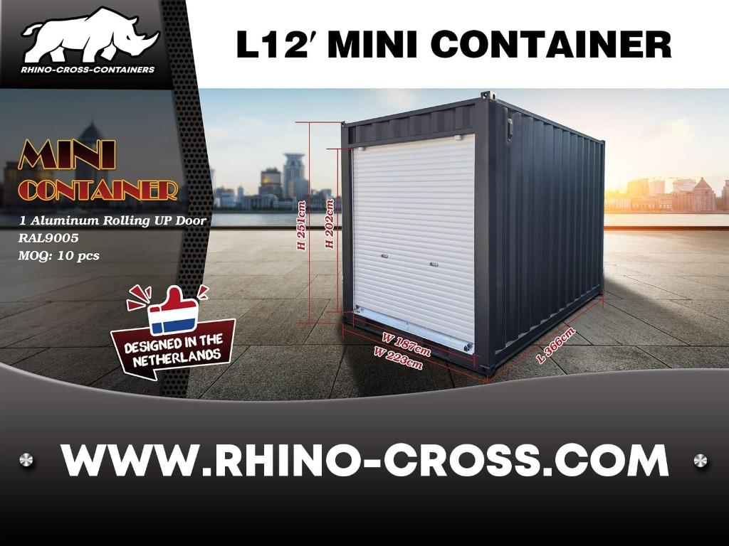 12ft of 20ft Zeecontainer met roldeur, Ophalen