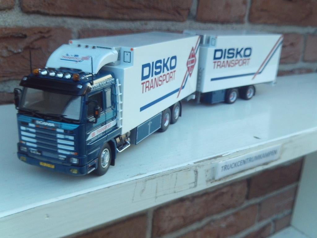 Tekno  Scania  143  met  Wipkar  van  Disko., Ophalen of Verzenden, Nieuw, Bus of Vrachtwagen, Tekno