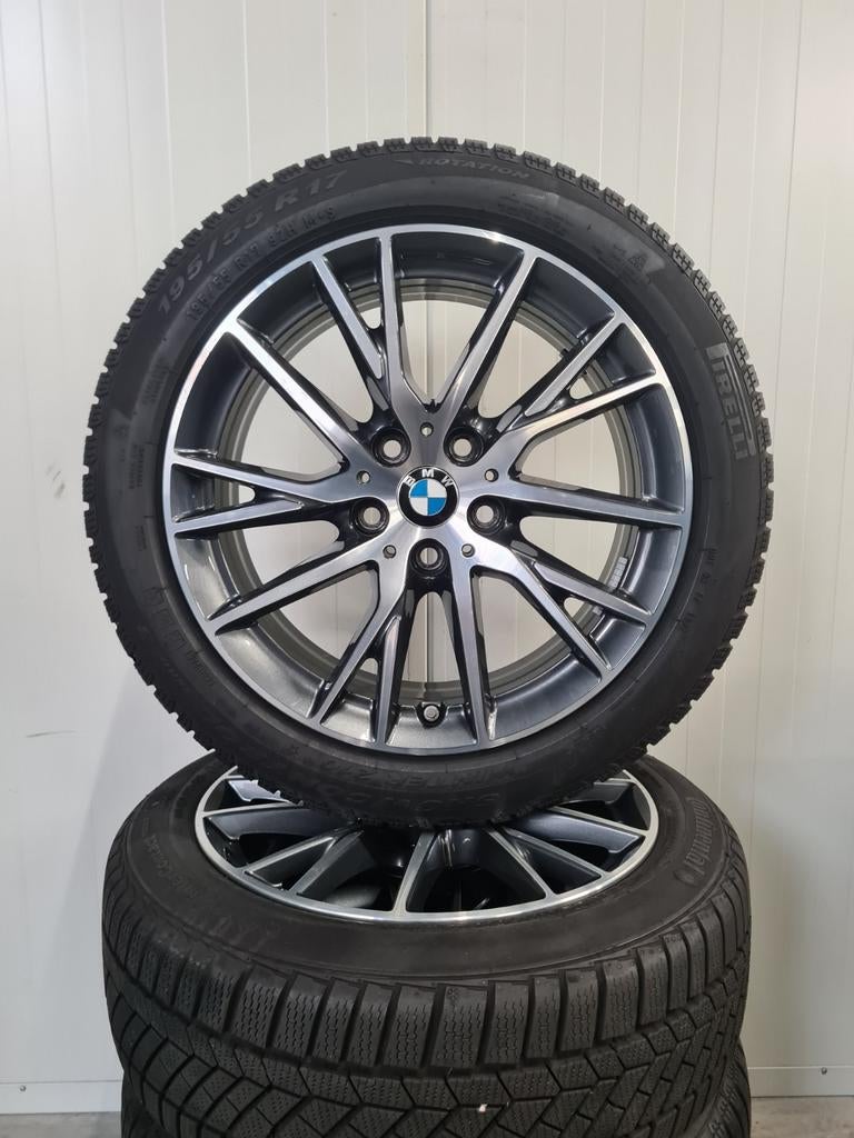 17' BMW 1 2 Serie Styling 489 met winterbanden 7mm+, Banden en Velgen, 17 inch, Personenwagen, 195 mm
