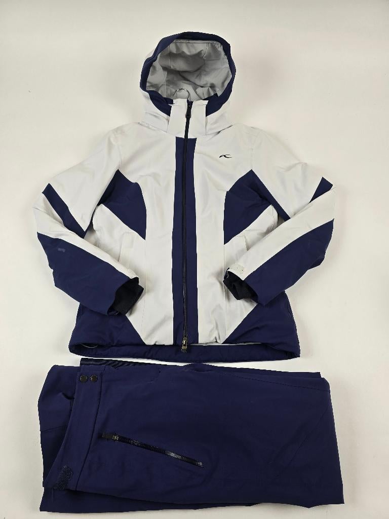 Kjus skipak liana jacket formula pants wit blauw Dames S, Kleding | Heren, Wintersportkleding, Ophalen of Verzenden, Zo goed als nieuw