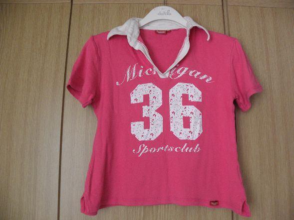 Goedkoop roze katoenen college polo shirt SUNSHINE mt 40/42, Ophalen of Verzenden, Korte mouw, Roze, Gedragen