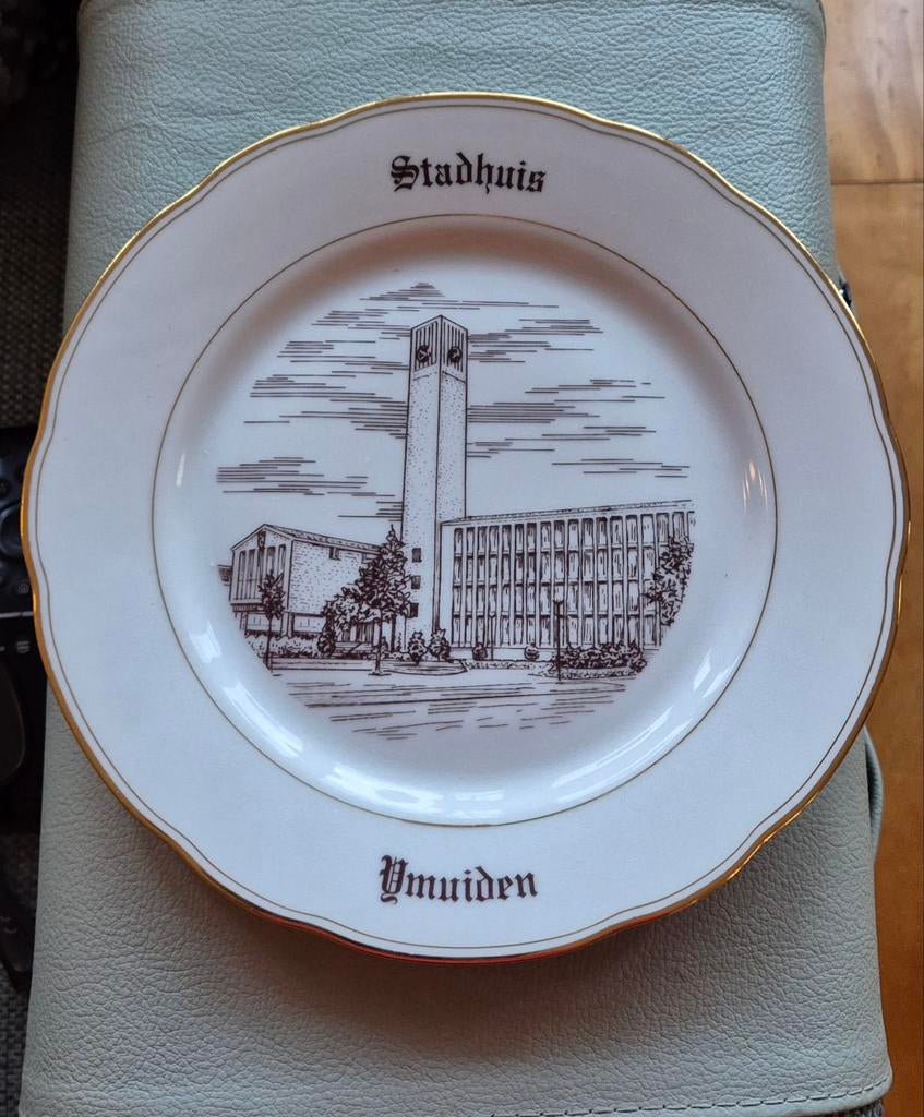 Stadhuis IJmuiden Herdenkingsbord, Antiek en Kunst, Antiek | Wandborden en Tegels, Ophalen of Verzenden