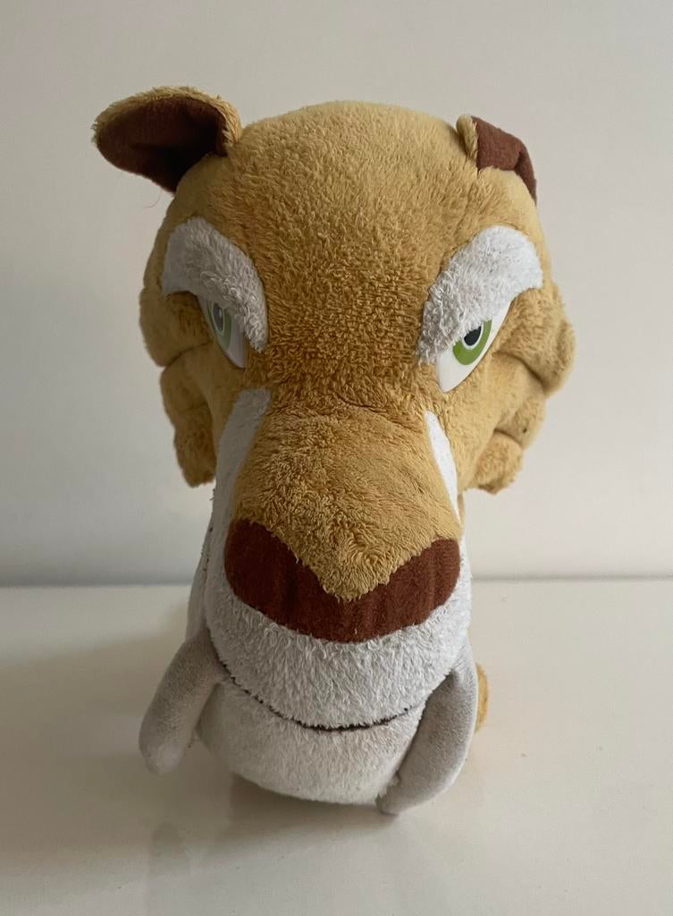 Ice Age Tijger knuffel Sabeltandtijger Diego Big Headz, Ophalen of Verzenden, Zo goed als nieuw, Overige typen