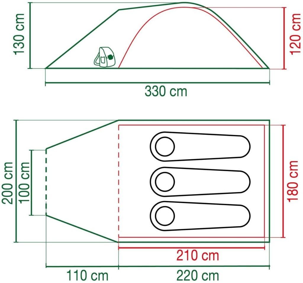 Coleman Darwin 3+ Driepersoons bijzet tent nieuw, Caravans en Kamperen, Tenten, Coleman, Info@coleman.com, Minervum Breda, Ophalen of Verzenden