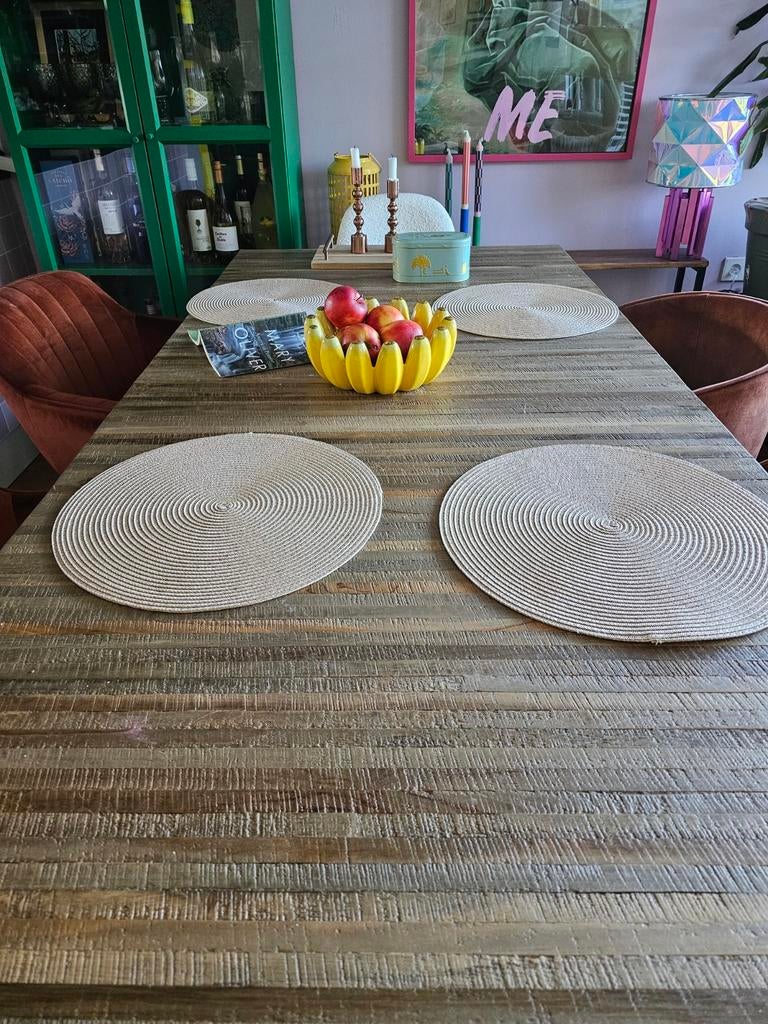 Mooie houten eetkamertafel, Huis en Inrichting, Tafels | Eettafels, Ophalen, 100 tot 150 cm, Landelijk, 150 tot 200 cm