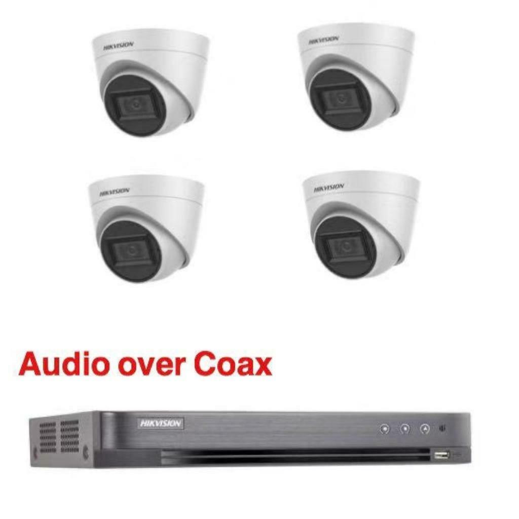 2MP Hikvision TVI beveiligingscamera set/4CH DVR+4x camera's, Ophalen of Verzenden, Nieuw, Buitencamera