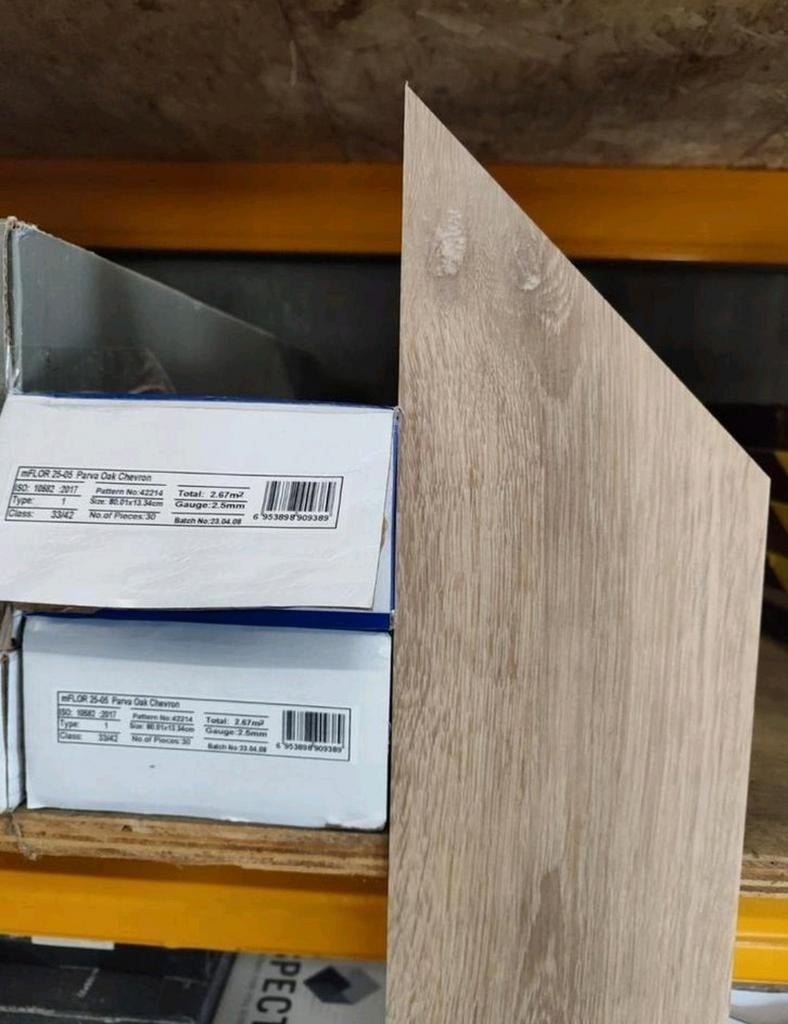 Hongaarse punt pvc mflor parva oak 5.34m2, Ophalen, Nieuw, Overige typen