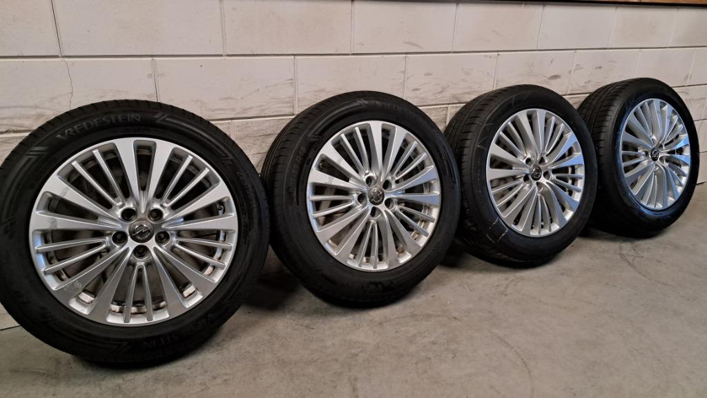 Lichtmetalen velgen Opel Grandland 408 3008 5008 225/55/18, Auto-onderdelen, Banden en Velgen, Ophalen, 18 inch, Gebruikt, Banden en Velgen