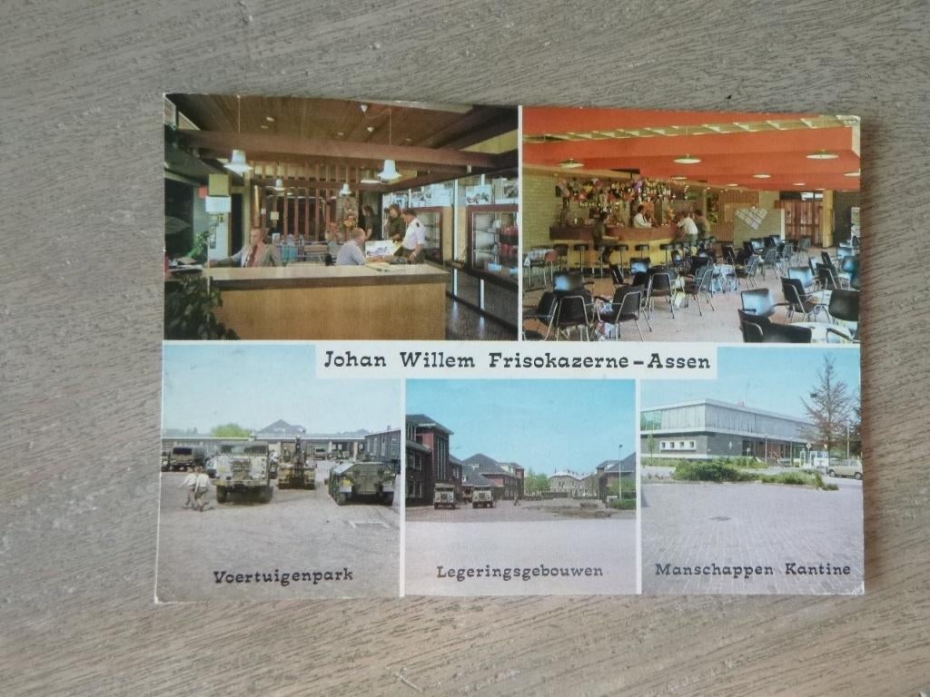 Assen, Johan Willem Friso kazerne/manschap kantine 1976, Verzamelen, Verzenden, 1960 tot 1980, Gelopen, Drenthe