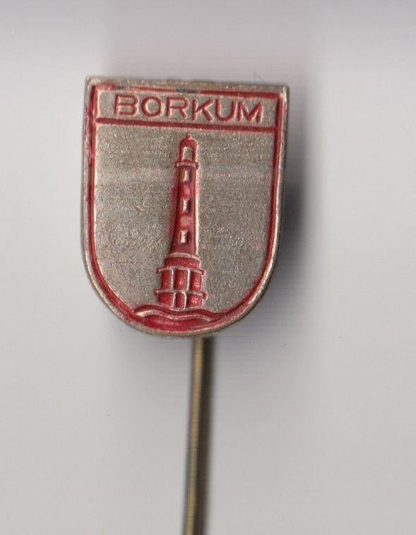 Borkum Vuurtoren Scheepvaart Duitsland speldje, Verzamelen, Speldjes, Pins en Buttons, Gebruikt, Niet vindbaar, Niet vindbaar