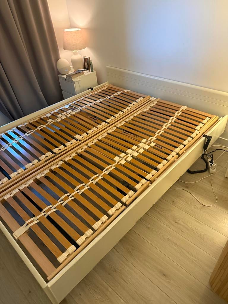 2x Elektrische Lattenbodem 80x200, Ophalen, Gebruikt, Eenpersoons, 80 cm