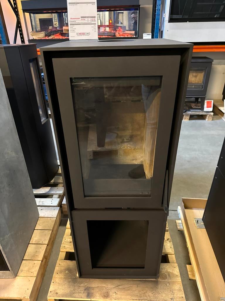 Moderne Houtkachel - Nieuwstaat Barbas Box 20-45, Huis en Inrichting, Kachels, Ophalen, Barbas, Houtkachel, Zo goed als nieuw