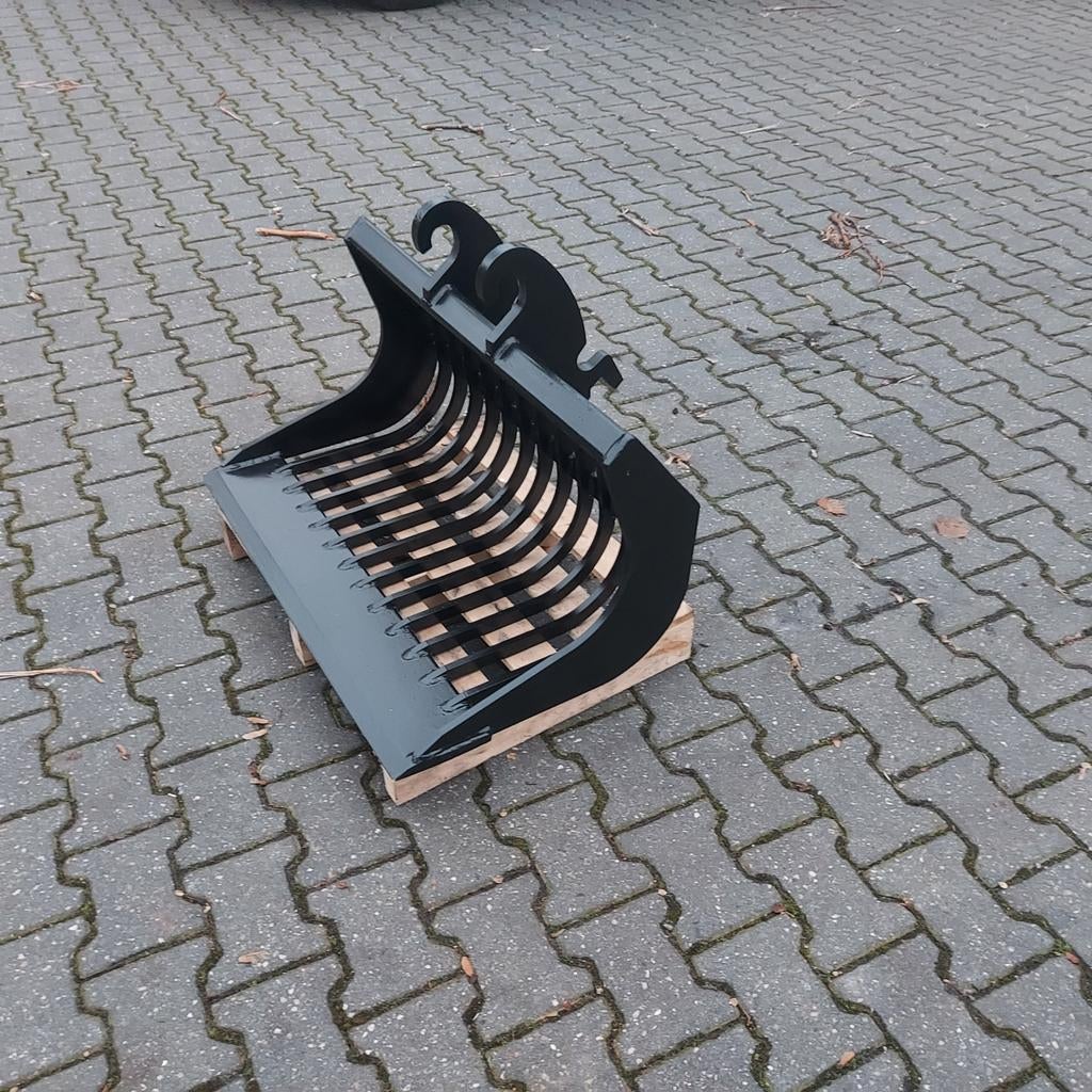 Puinbak op maat hark/schep grondzeef, Ophalen, Graafmachine