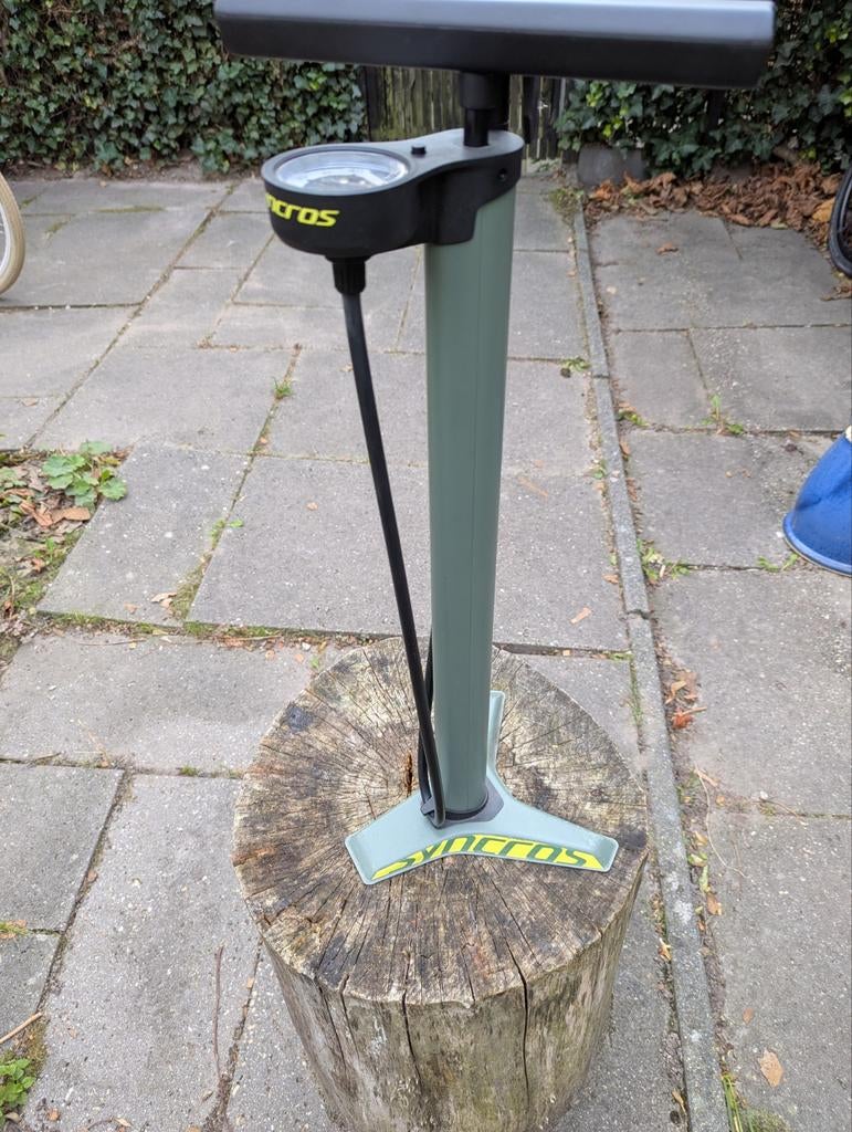 Syncros Vernon 2.0HV vloerpomp - Dark Ivy Green, Ophalen of Verzenden, Drukmeter, Gebruikt