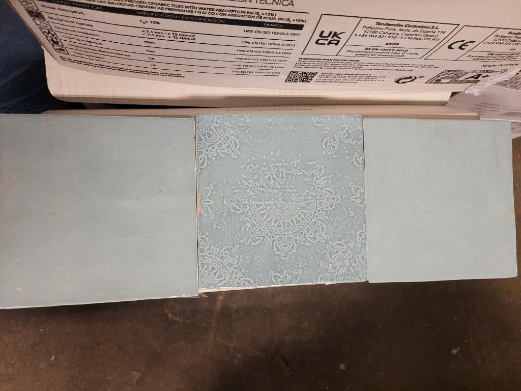 Wandtegels WOW zellige aqua 12.5x12.5  2.5 m2, Ophalen, Nieuw, Keramiek, Wandtegels